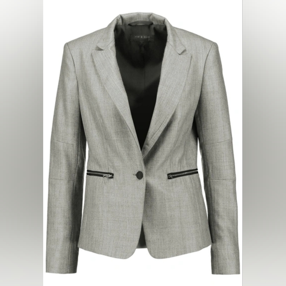 RAG & BONE Double Breasted Alpine Wool-blend Blazer Ladies Jacket